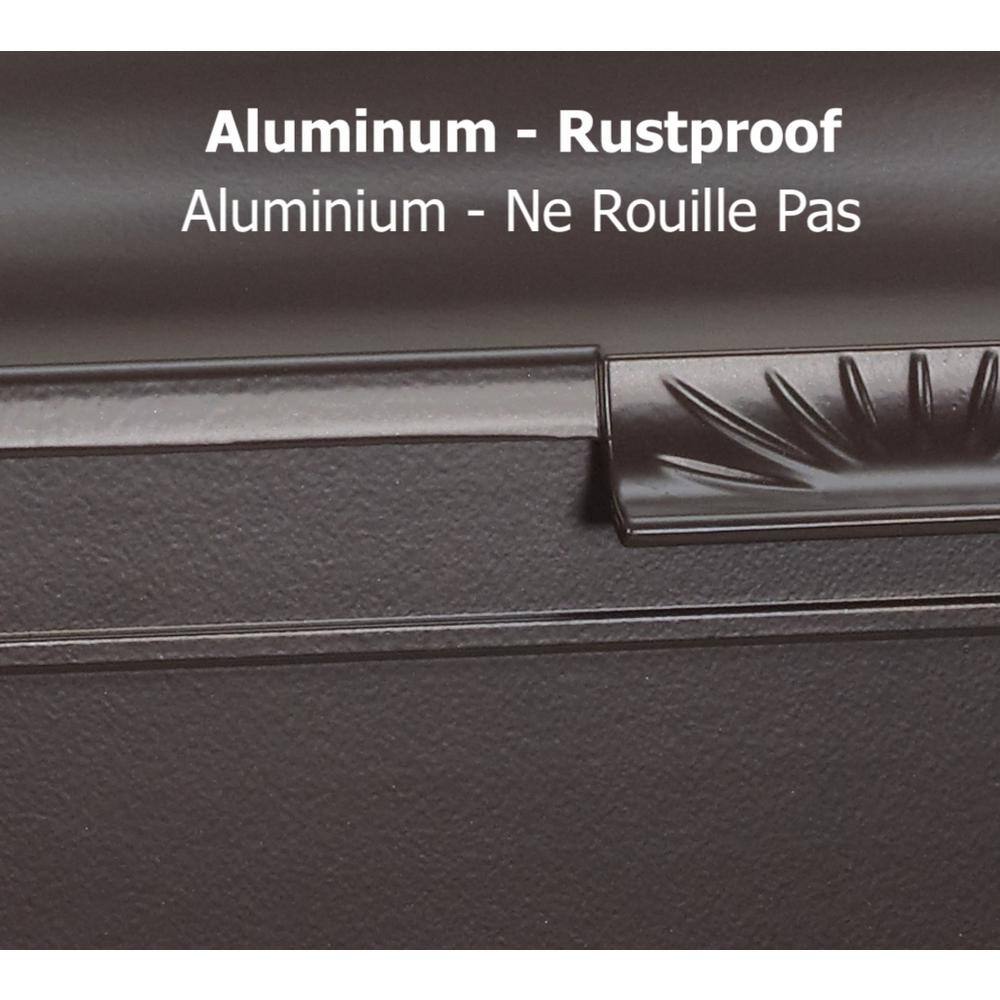 Mocha Brown Cast Aluminum Wall Mounted Mailbox with Newspaper Hooks