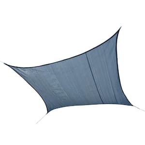 16 ft. W x 16 ft. L Square, Heavy-Weight Sun Shade Sail in Sea Blue (Poles Not Included) w/ Long-Life, Breathable Fabric