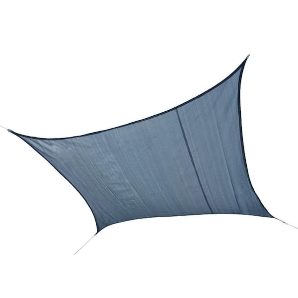 ShelterLogic 16 ft. W x 16 ft. L Square, Heavy-Weight Sun Shade Sail in Sea Blue (Poles Not Included) w/ Long-Life, Breathable Fabric