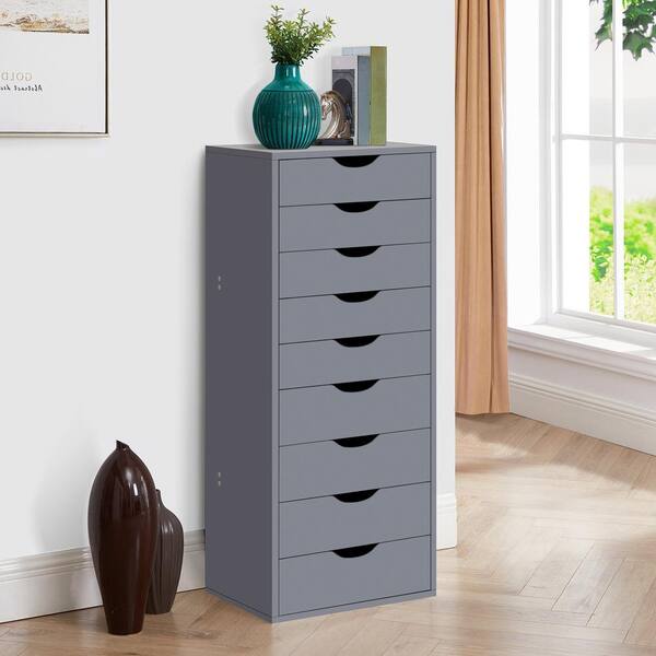 9-Drawer Office Rolling File Storage Cabinet, Mobile Desk Filing Drawer  Chest Unit, Wooden Craft Storage for Home, Office - Bed Bath & Beyond -  35727853