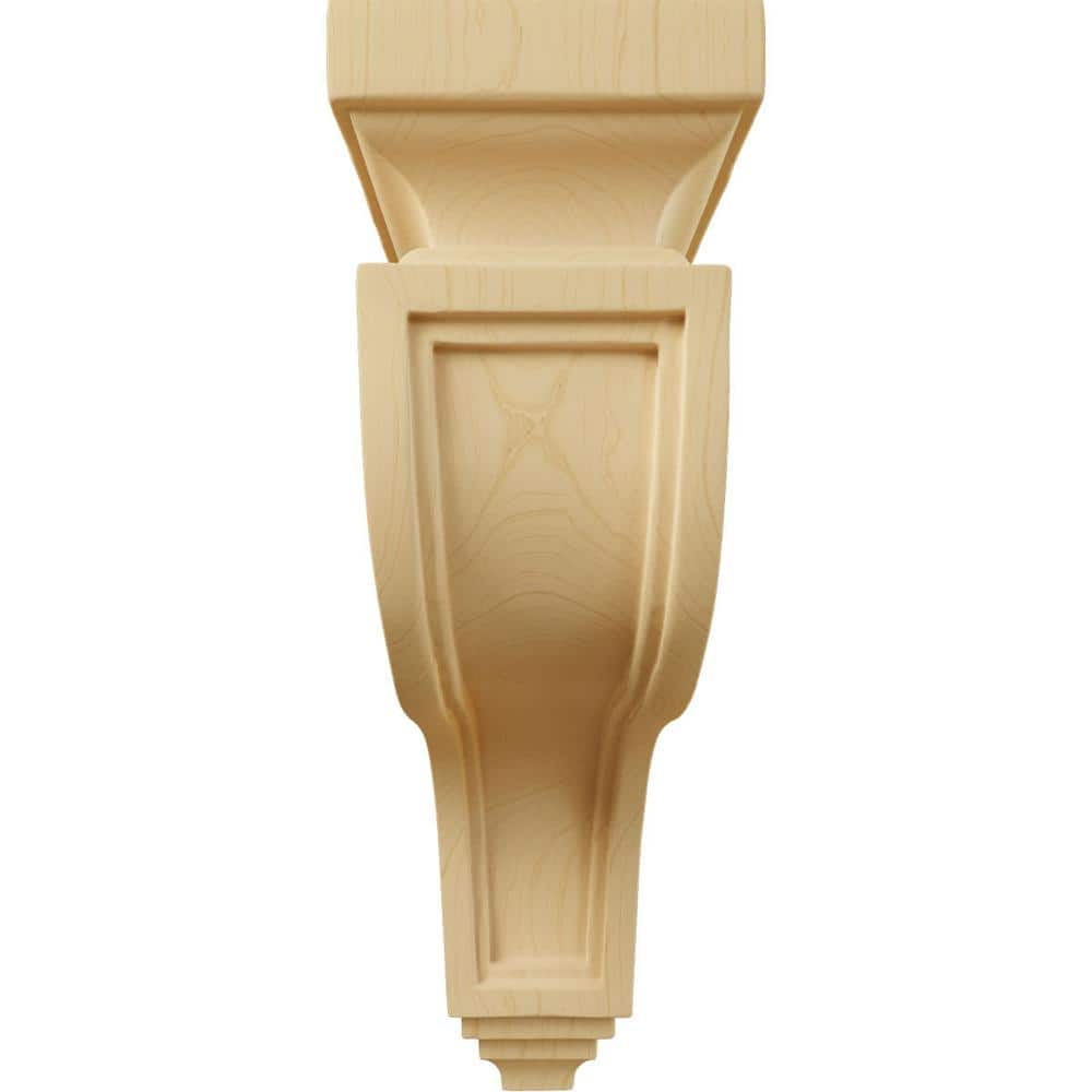 Alder Wood Hand-Carved Hollow Back Corbel