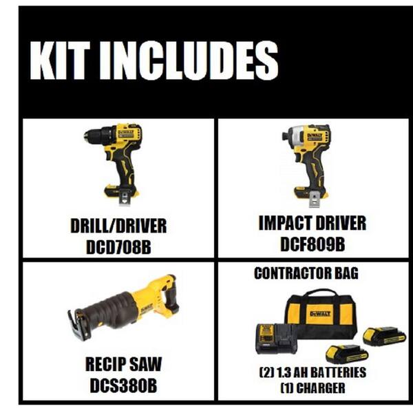 DEWALT ATOMIC 20V MAX Brushless Cordless Compact Drill/Impact 2