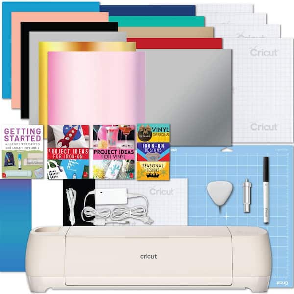 Cricut Explore 4 Seashell Cutting Machine Bundle with Vinyl and Iron-On Sheets