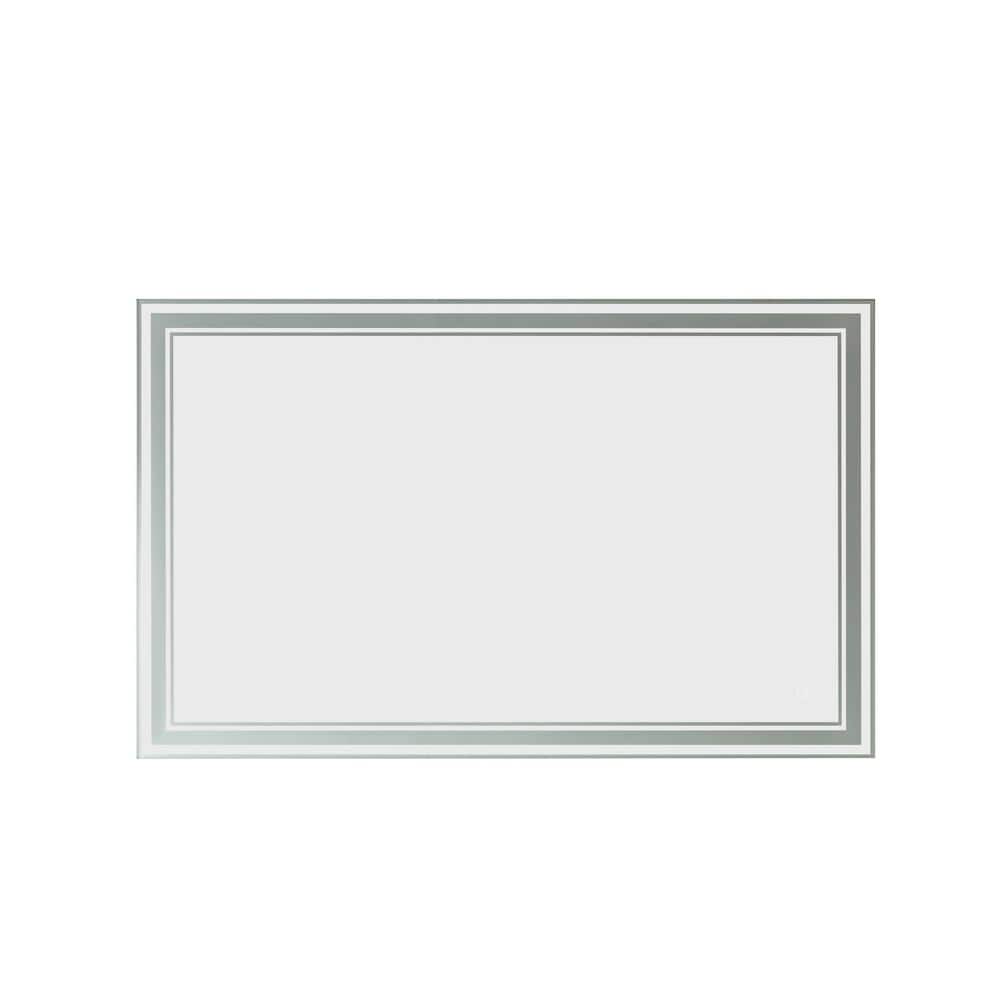 ROSWELL Varese 48 in. W x 30 in. H Single Frameless Rectangle LED Bathroom Vanity Mirror in Glass -  H811048R-LED-NF