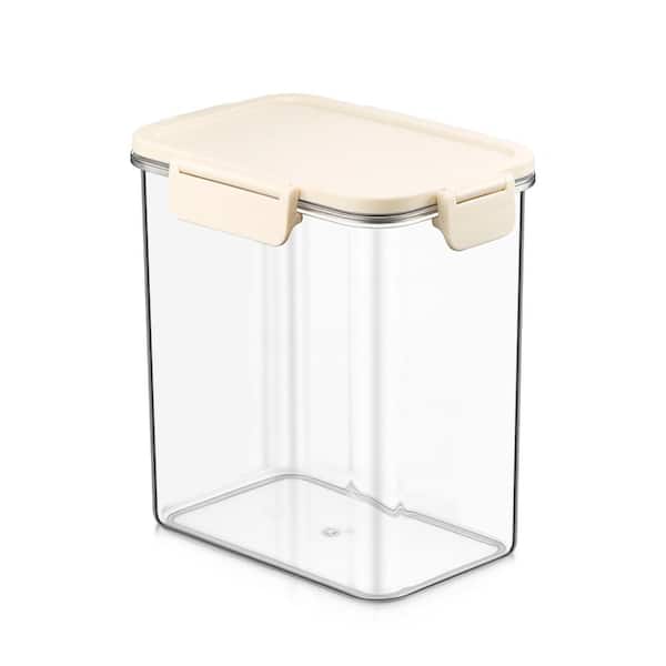 Stackable Plastic Food Storage Container with Lids (1 Pack), Clear Airtight Pantry Canister for Kitchen Organization