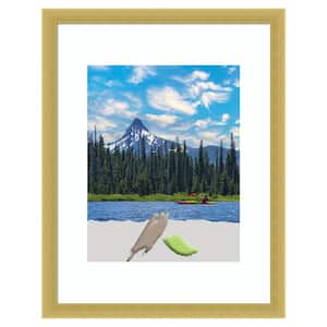 Svelte Polished Gold Wood Picture Frame Opening Size 11 x 14 in. (Matted To 8 x 10 in.)