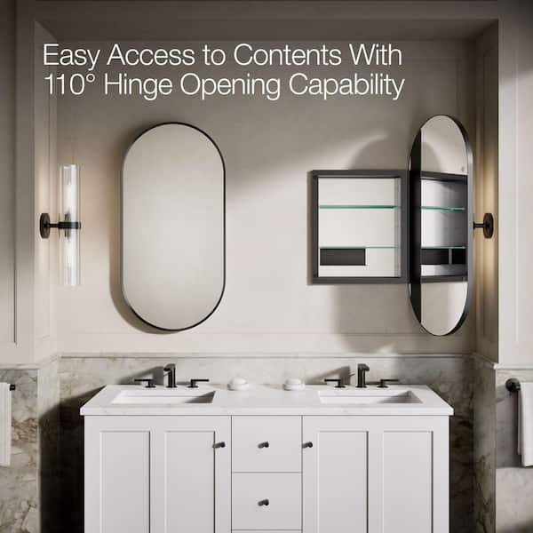 KOHLER Verdera 20 in. W x 40 in. H Capsule Framed Oval Medicine