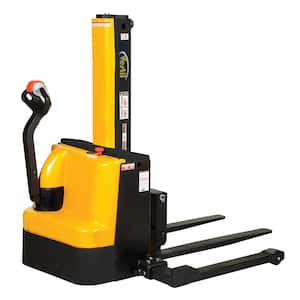 90 in. Narrow Mast Stacker with Power Lift, Power Drive, and Adjustable Forks