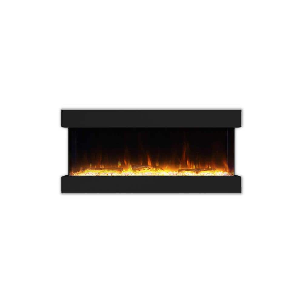 42 in. Wall Mount Electric Fireplace with Remote Control and Touch Screen, Timer, Multi Color Flame in Black price history on PriceWatchPro