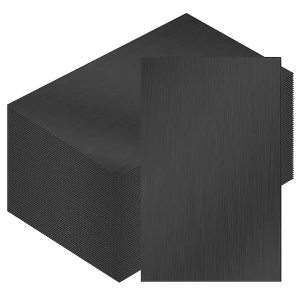0.41 ft x 0.58 ft Aluminum Flashing Sheets, Black Roof Panels for Weatherproofing Around Chimneys/Skylights (40-Pack)