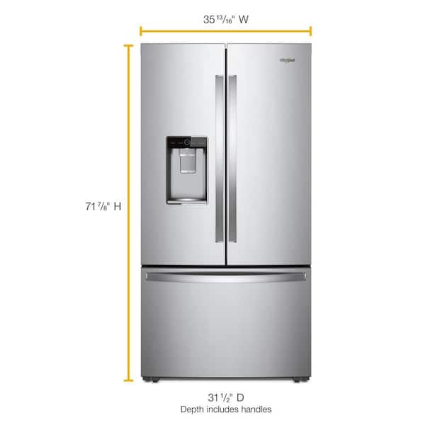 Whirlpool French Door Fridge (WRFC9636RZ) - Fingerprint Resistant Stainless Steel Whirlpool French Door Fridge (WRFC9636RZ) - Fingerprint Resistant Stainless Steel