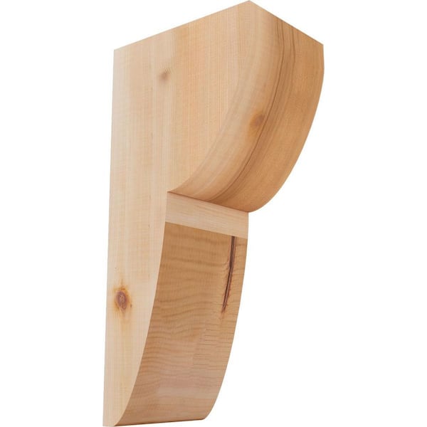 Ekena Millwork 5-1/2 in. x 8 in. x 16 in. Western Red Cedar Crestline Smooth Corbel
