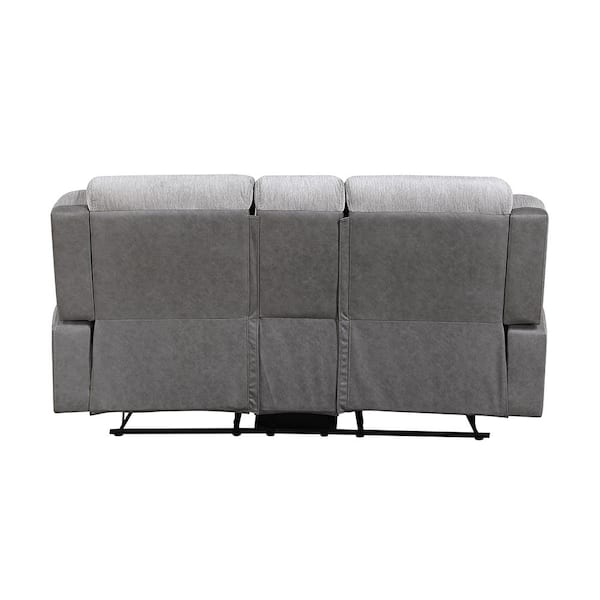 playdesign 3REE OVER Z グレー L Lazzara Center Hill 76 in. W Gray Chenille and Faux Leather