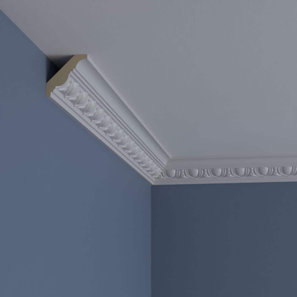 White Polyurethane Egg & Dart Crown Moulding 94.5"