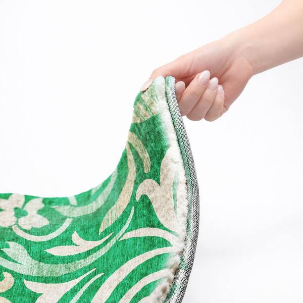 Dream Shag Premium Machine Washable Abstract ADS764 Green 10 ft. x 14 ft. Area Rug