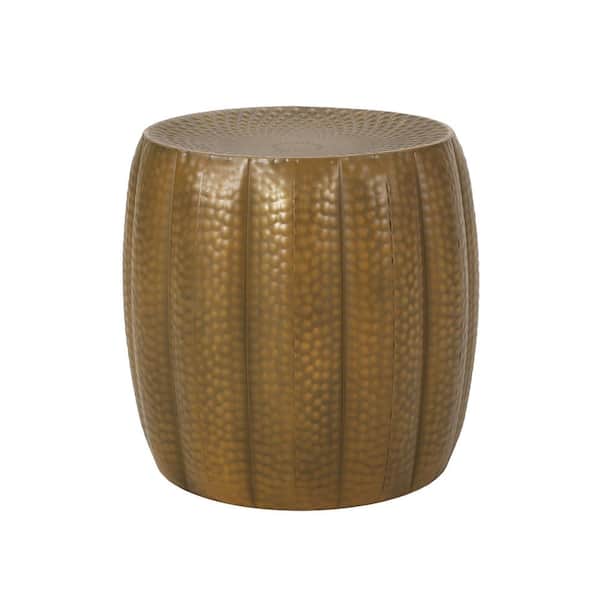 Unbranded Metal Drum End Table, Gold