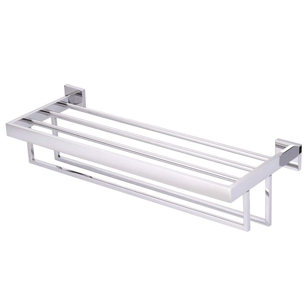 Square 24 in. 3-Tier Wall Mounted Towel Rack in Polished Chrome price history on PriceWatchPro