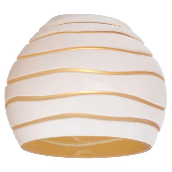 Generation Lighting Ambiance Cased White/Amber with Engraved Pattern Directional Shade