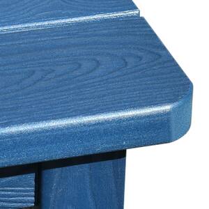 Edington Navy Blue Outdoor Patio Bar Table for Tall Adirondack Chairs