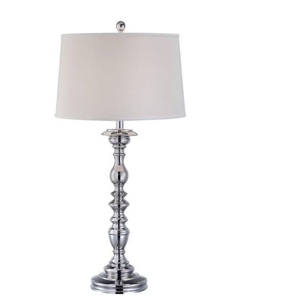 Illumine 34.5 in. Chrome Table Lamp