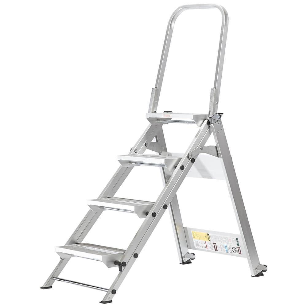 XTEND CLIMB 4 Step Aluminum Step Ladder 375 Lb Load Capacity ANSI Type   Xtend Climb Step Stools Wt4 64 1000 