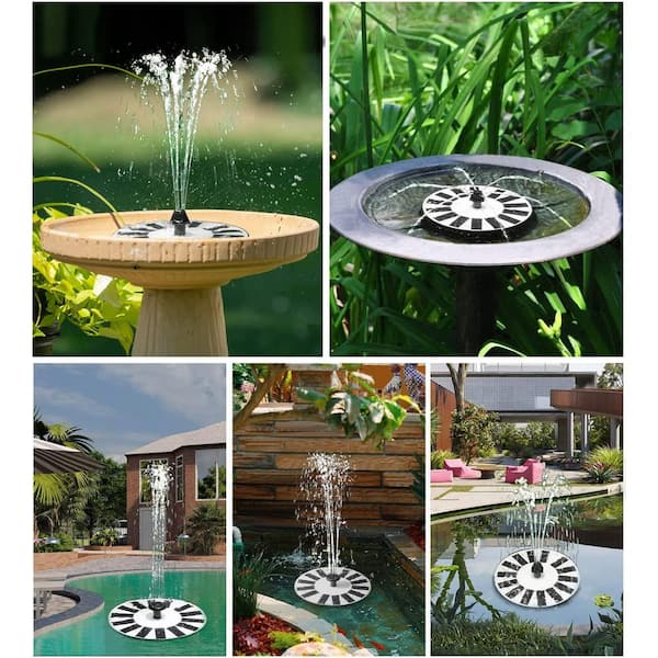 Cubilan Solar Fountain Upgraded 100% Glass Covered, Solar Powered Bird Bath  Water Fountains B0B3CTRCYZ - The Home Depot