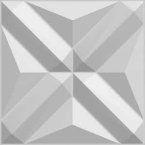 Falkirk Fifer 20 in. x 20 in. Paintable Off White Geometric Diamonds Fiber Decorative Wall Paneling (10-Pack)