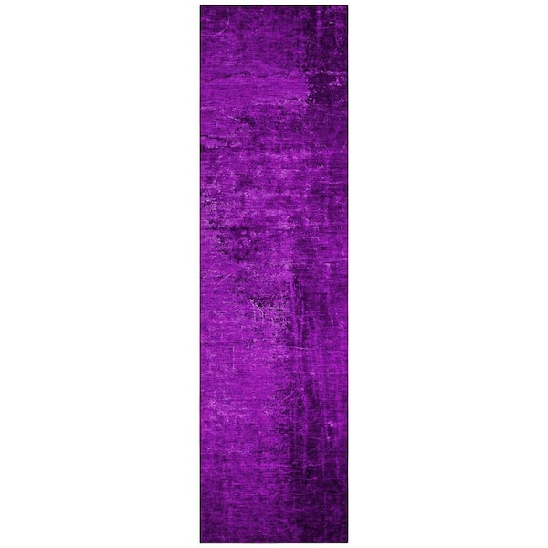 Addison Rugs Chantille ACN554 Purple 2 ft. 3 in. x 7 ft. 6 in. Machine Washable Indoor/Outdoor Geometric Runner Rug