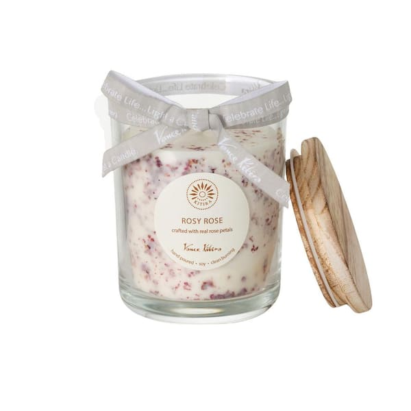 Vance Kitira 14.1 oz. Soy Wax Rosy Rose Scented Candle