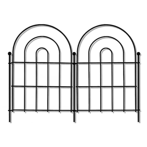 Decorative Garden Fence Animal Barrier 13 in. Tall Rustproof Metal No Dig Border Flower Fencing 10 Pack