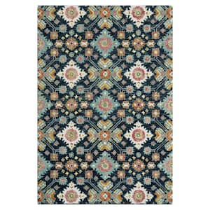 Empress Navy Blue 9 ft. x 13 ft. Western Area Rug