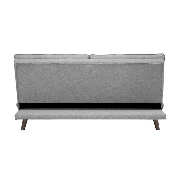 Grayson 70.5 in. Armless Microfiber Upholstered Rectangle Sofa in