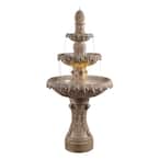 Sunnydaze Decor 4-Tier Electric Pineapple Water Fountain in Earth FC-73650