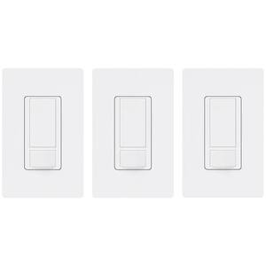 Maestro 2 Amp Single-Pole Motion Sensor Switch with Wallplate, White (3-Pack)