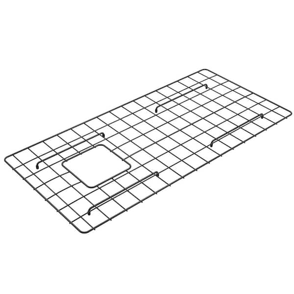 BOCCHI 33 in. L x 16 in. W Bottom Grid 2.0 in Matte Black for 36 in. 1354/1505 Single Bowl Sink
