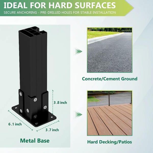 Reviews for mondaria Garden Fence Board 6 ft. H x 6 ft. W Black