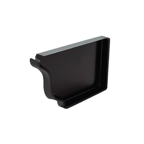 5 in. Black Aluminum K-Style Right End Cap