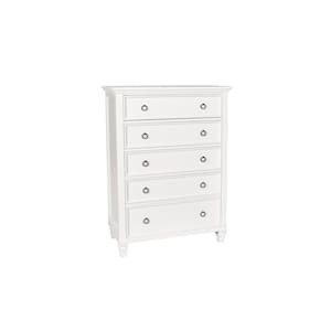 New Classic Furniture Tamarack White 5-drawer 36 in. Chest