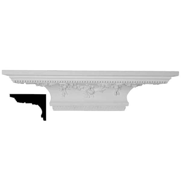 Ekena Millwork 30 in. x 7-3/8 in. x 9-1/8 in. Polyurethane Victorian Shelf Moulding