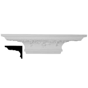 30 in. x 7-3/8 in. x 9-1/8 in. Polyurethane Victorian Shelf Moulding