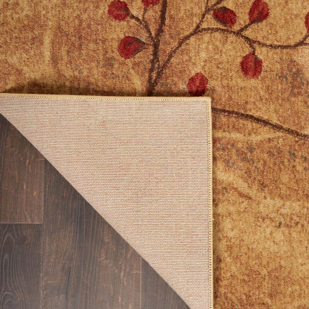 Handmade Latte Synthetic Rectangular Medium Rug