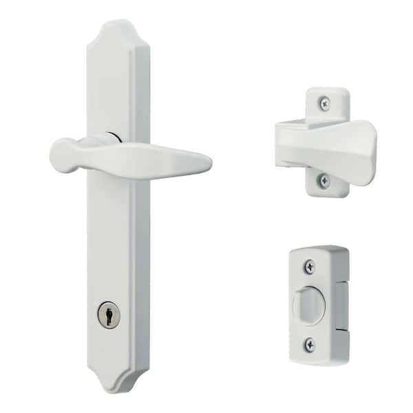 IDEAL SECURITY ML Lever Set with Keyed Deadbolt (USA White)