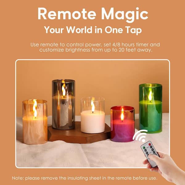 Dark Green Flameless LED Pillar Candles – 2-Pack With Remote & Timer, Color-Changing, Battery Operated For Holiday & Home Decor (3x4" & 3x5")