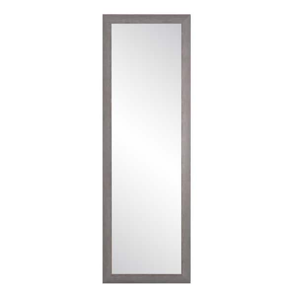 BrandtWorks 18.5 in. W x 68 in. H Rectangle Framed Charcoal Gray Mirror