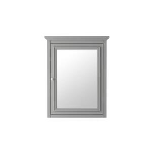 Fremont 24 in. W x 30 in. H Framed Rectangular Bathroom Vanity Mirror in Gray