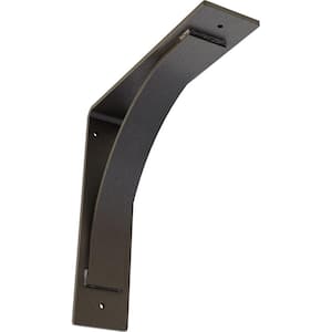 3 in. W x 12 in. H x 12 in. D Hammered Dark Bronze Morris Steel Bracket