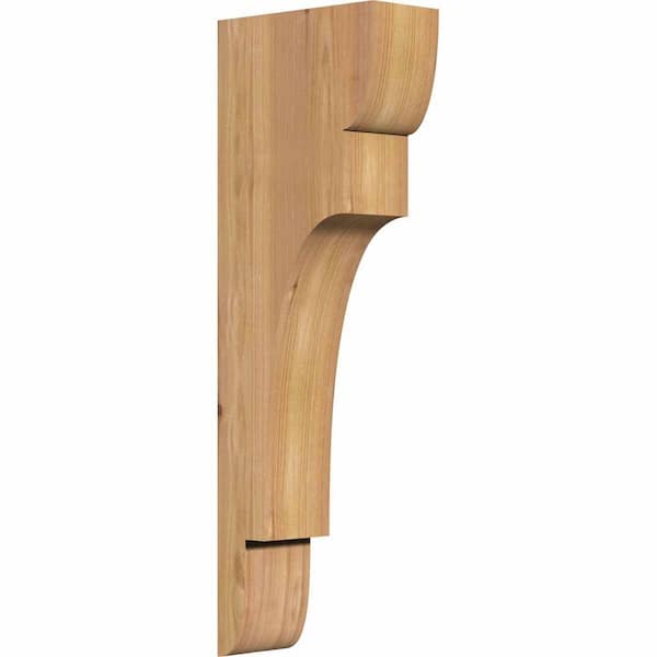 Ekena Millwork 3-1/2 in. x 8 in. x 24 in. Western Red Cedar New Brighton Smooth Corbel