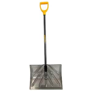 35.5 in. Steel Handle Plastic Snow Shovel