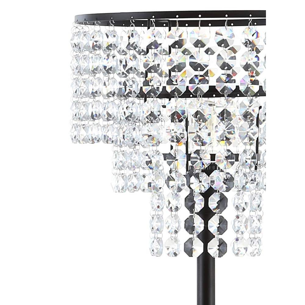 Juliette 60" Bronze Crystal Transitional Glam Floor Lamp