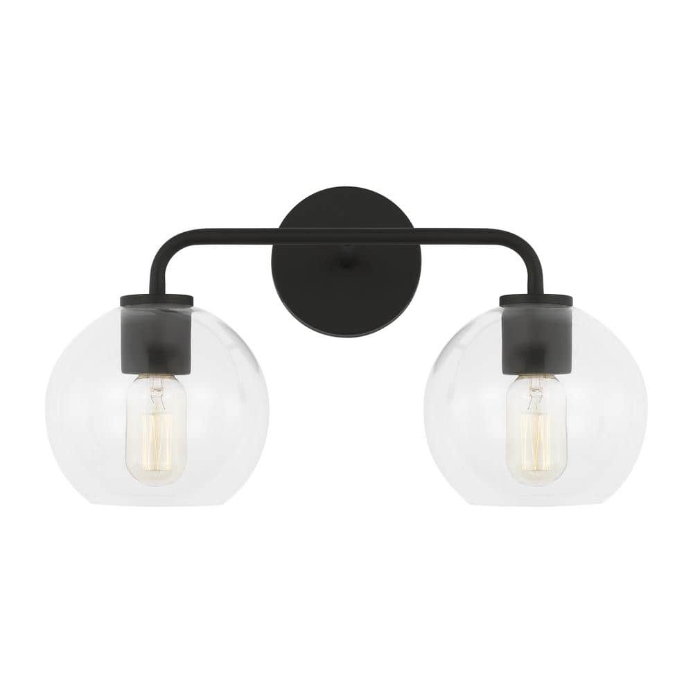 Generation Lighting Orley 17.5 in. 2-Light Midnight Black Bathroom